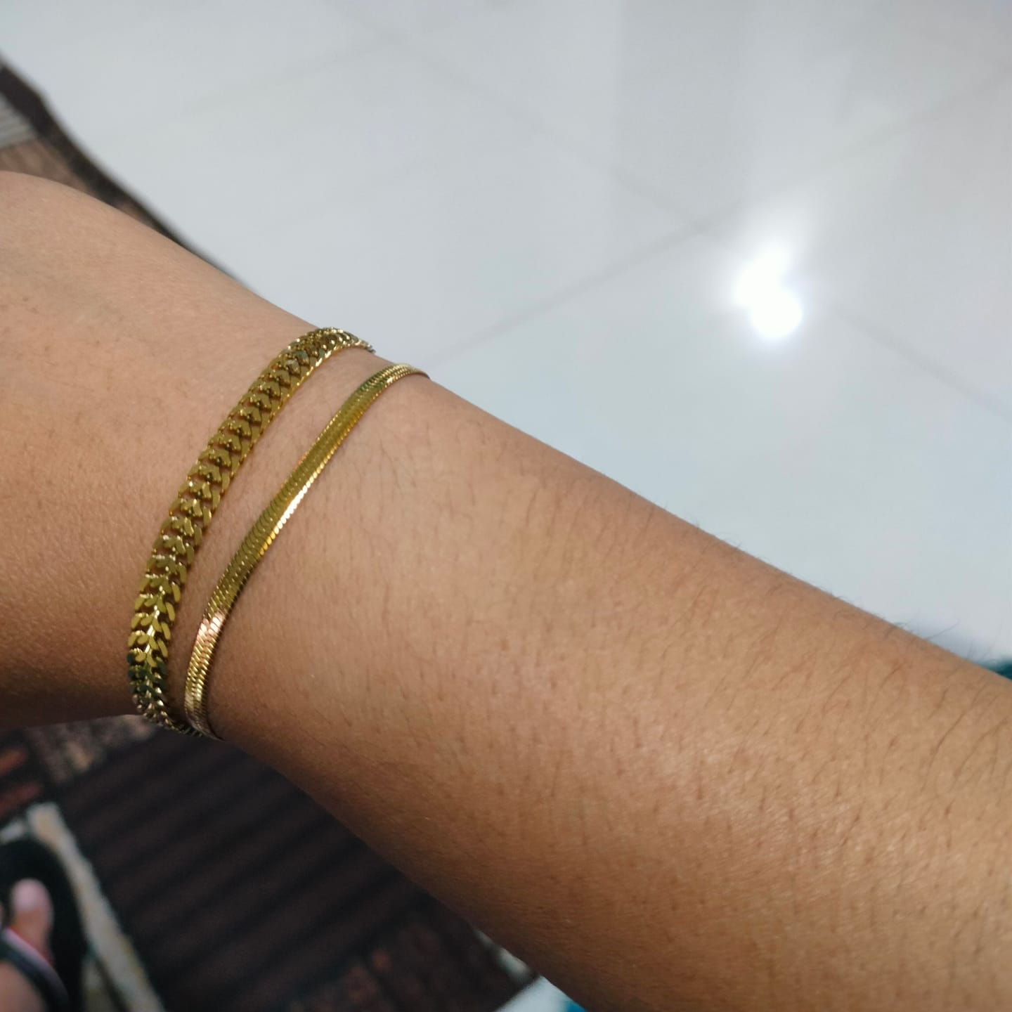 Customer photo review of Silk Chain Bracelet