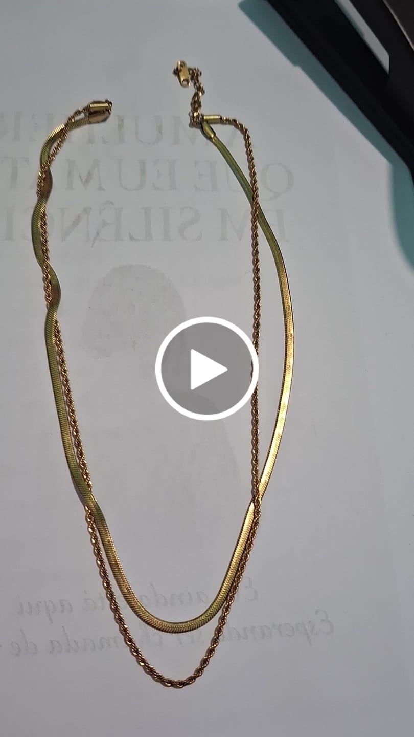 Customer video review of Mix Colar Melina Banhado em Ouro 18k