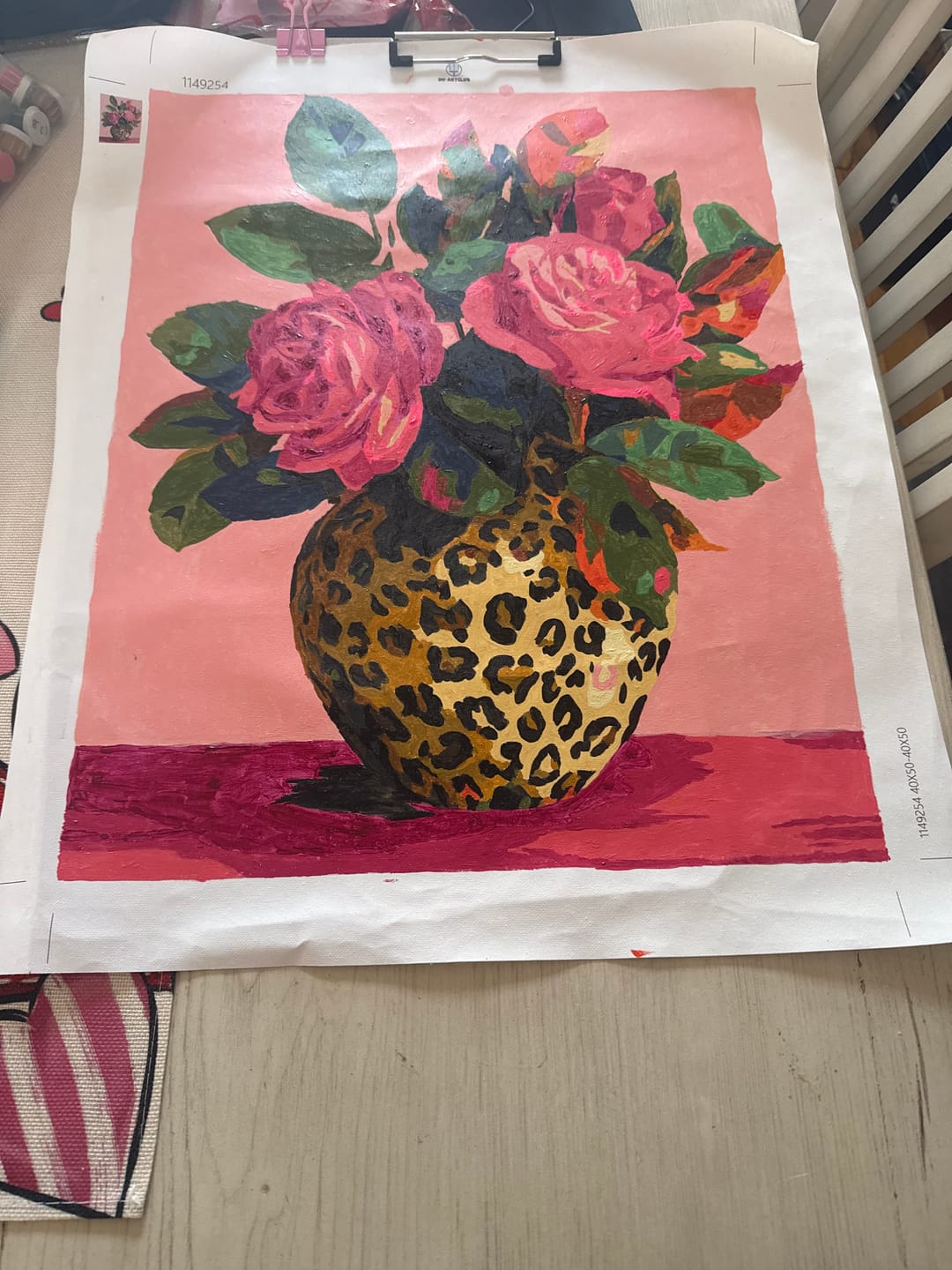 Customer photo review of Wild Roses | Paint by Number