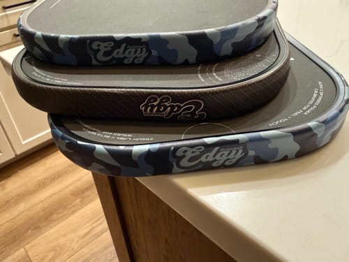 Customer photo review of Blue Camo Edge Tape (3 pack) - Pickleball Paddle Edge Tape