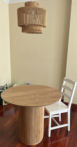 Customer photo review of HAVANA - Table a manger ronde 4 personnes en pin massif D90