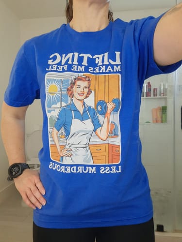 Customer photo review of Lifting Housewife T-Shirt