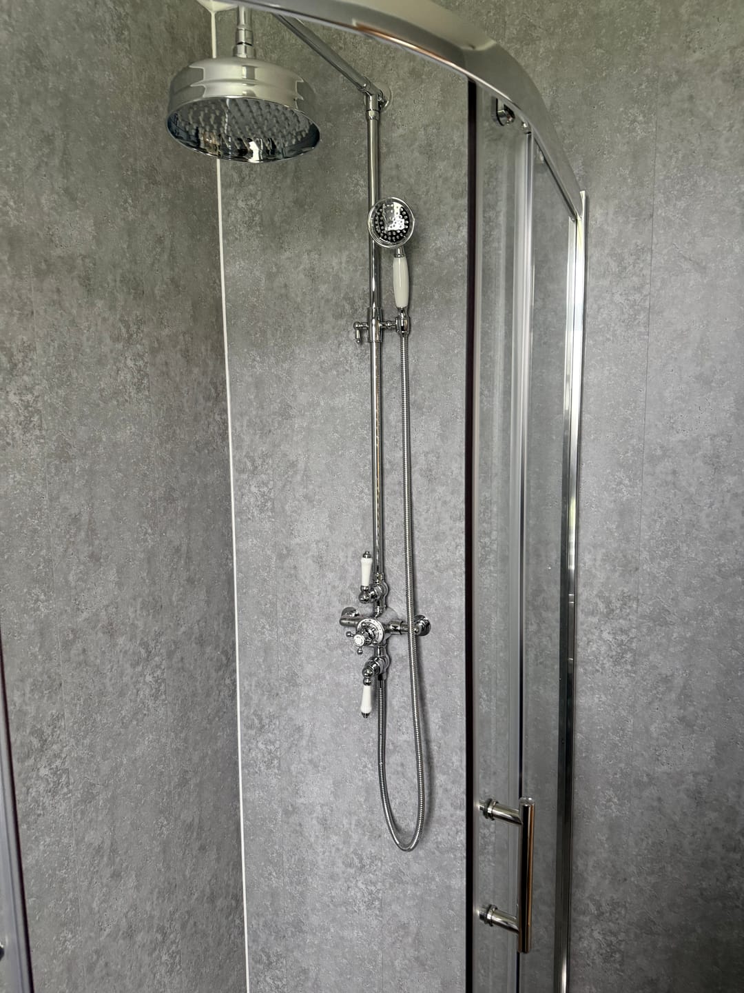 Customer photo review of 8mm Light Concrete Bathroom Wall Panel 2.6M