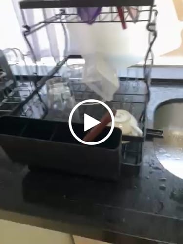Customer video review of Escorredor De Louça 2 Em 1 Decoteam 2 Níveis Ralo Ajustável