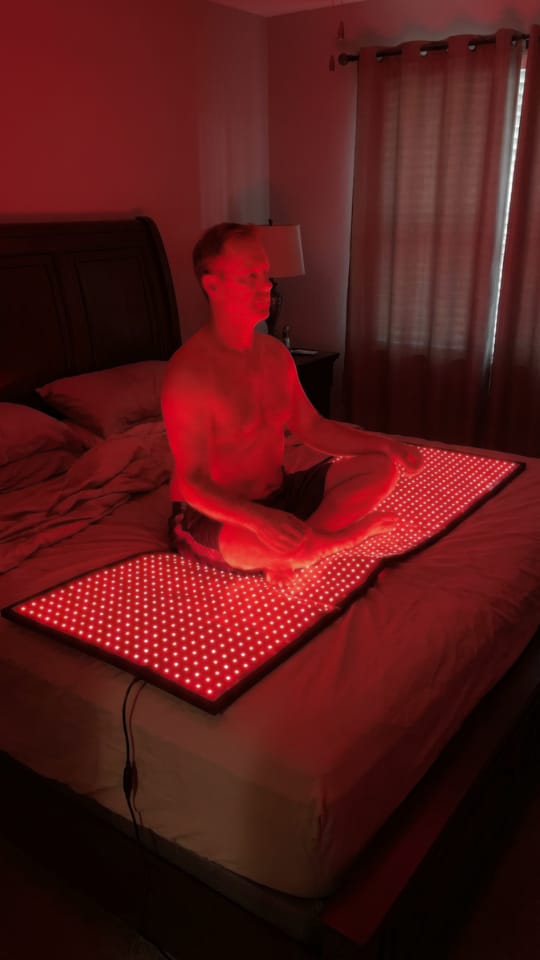 Customer photo review of Red Light Therapy Mat With Near-Infrared