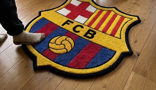 Customer photo review of FC Barcelona® Logo Rug