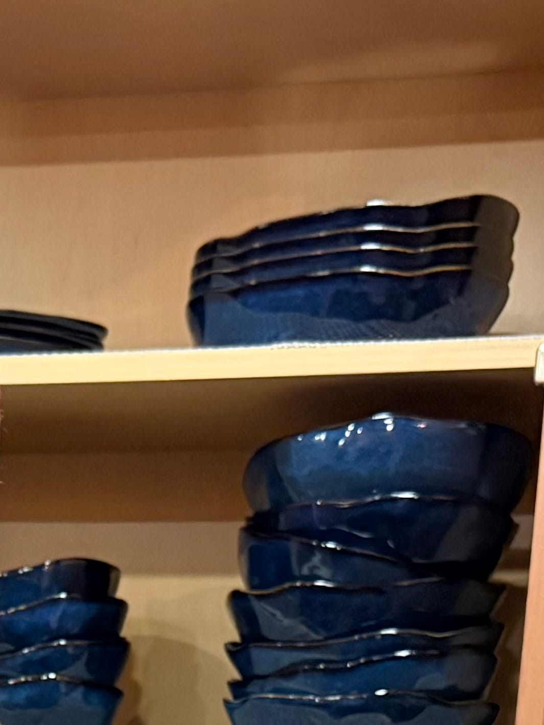 Customer photo review of 16-Piece Stoneware Set- Ocean Blue