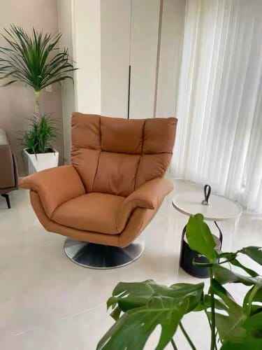Customer photo review of Deniel Leather Swivel Recliner