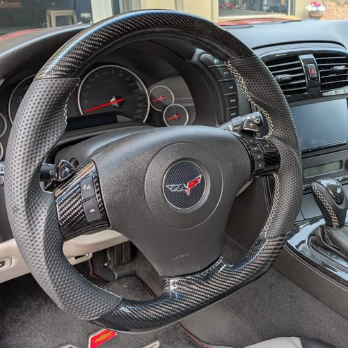 Customer photo review of [Customizable] Carbon Fiber Paddle Shifters 2006-2013 C6 Chevy Corvette