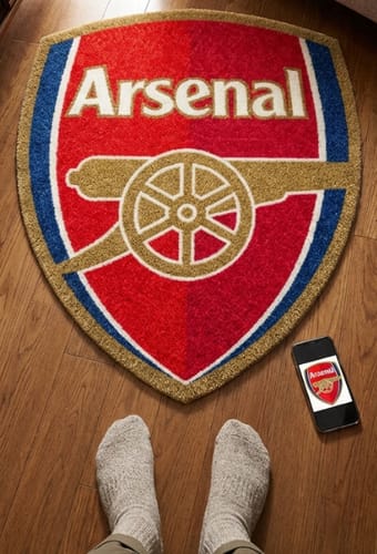 Customer photo review of Arsenal FC® Logo Rug