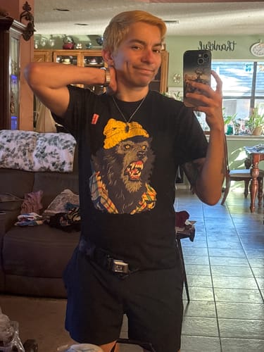 Customer photo review of Hipster Werewolf T-Shirt