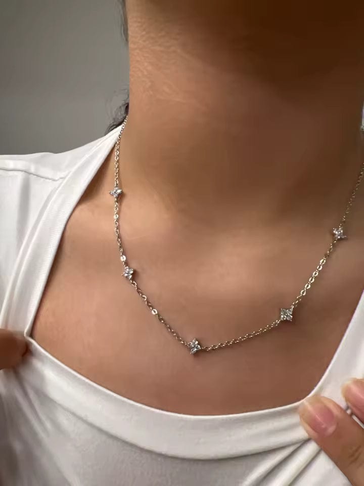Customer photo review of Noémie Crystal Necklace