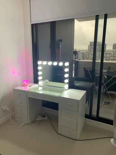 Customer photo review of (Set) Hollywood Mirror, Table & 2 x Draw Set “Diva 2”