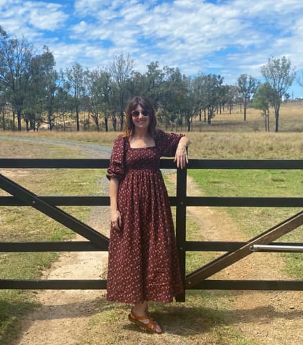 Customer photo review of Della Dress | Harvest Berry