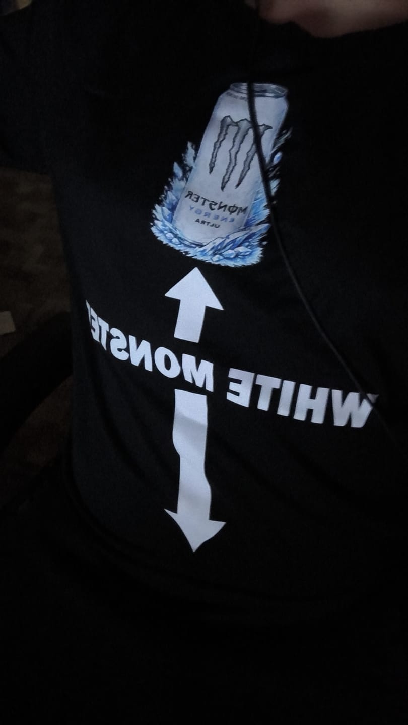 Customer photo review of WHITE MONSTER - Premium Shirt Unisex
