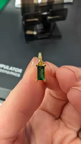 Customer photo review of Piper Emerald Earrings