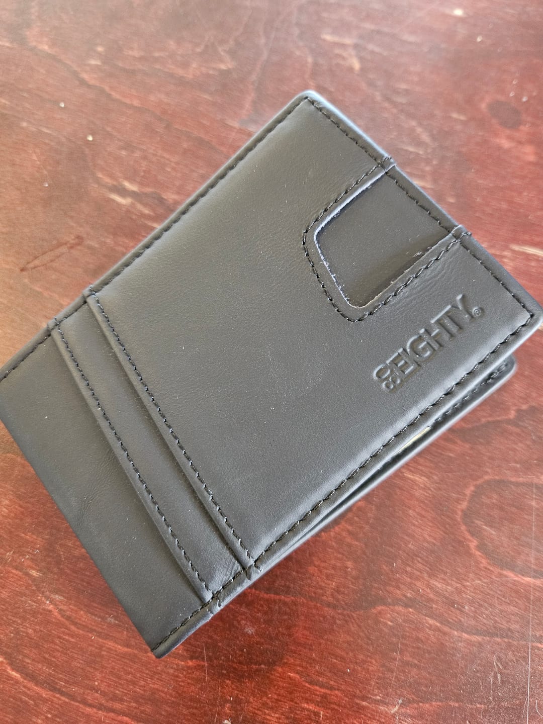 Customer photo review of 80Eighty® Matte Black Leather Wallet