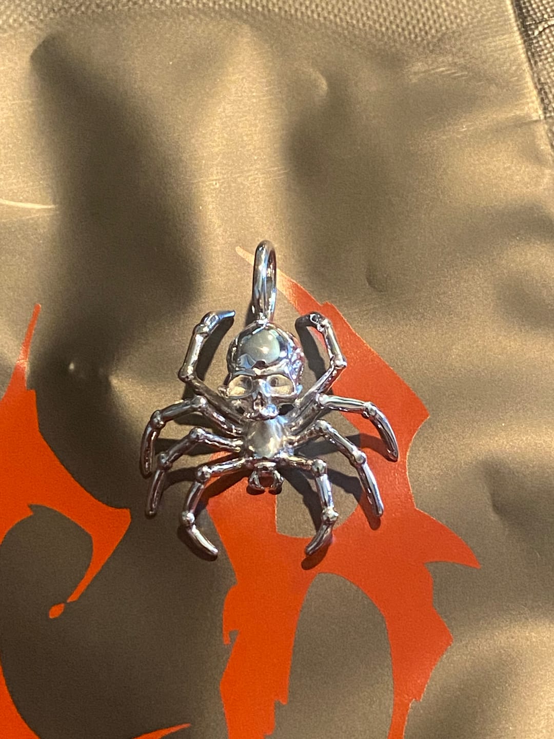 Customer photo review of SPIDER SKULL PENDANT