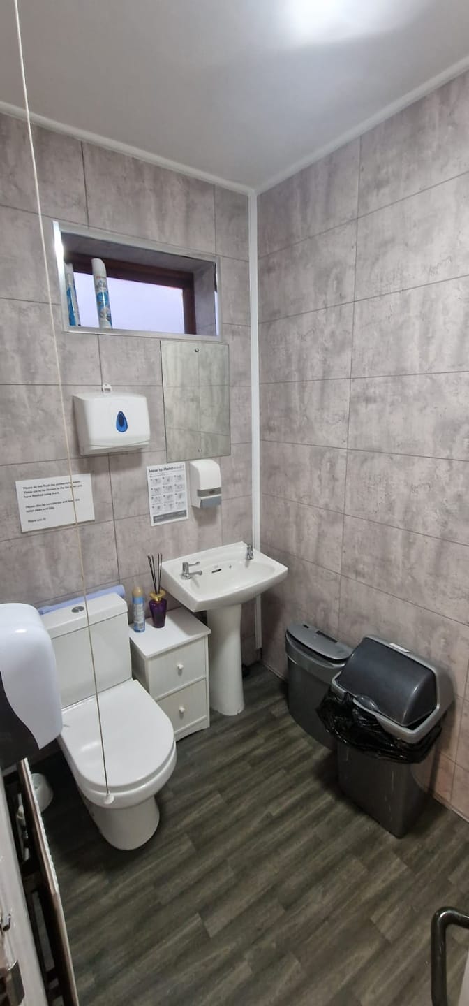 Customer photo review of Premium Grey Concrete Tile Matt Shower Wall Panel – 2.6M x 600MM