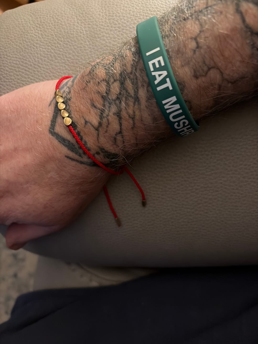 Customer photo review of Tibetan Red String Bracelet with Copper Beads – Handmade Unisex Protection & Good Luck Jewelry