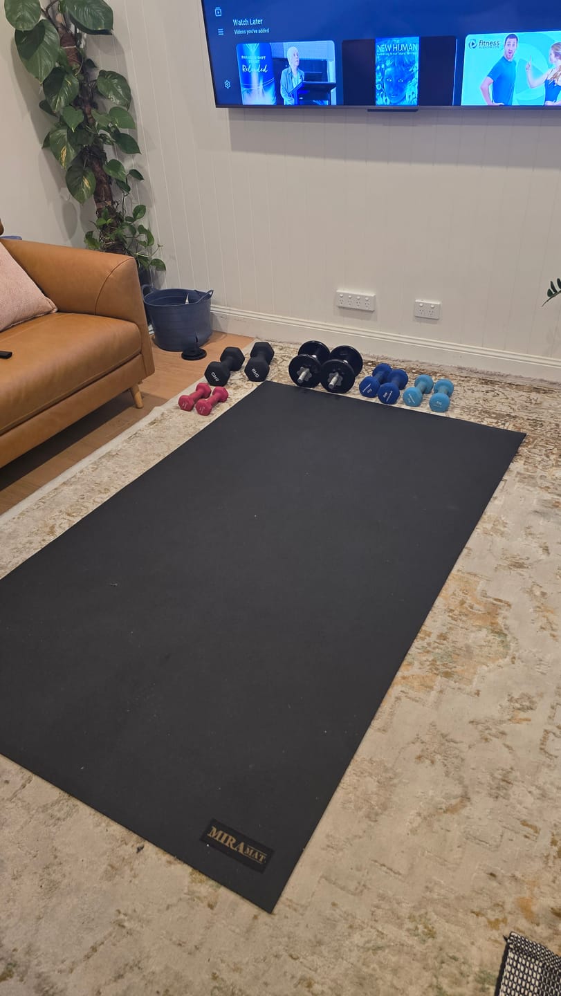 Customer photo review of Miramat® - 200cm x 120cm - Extra Large Exercise Mat - In Stock