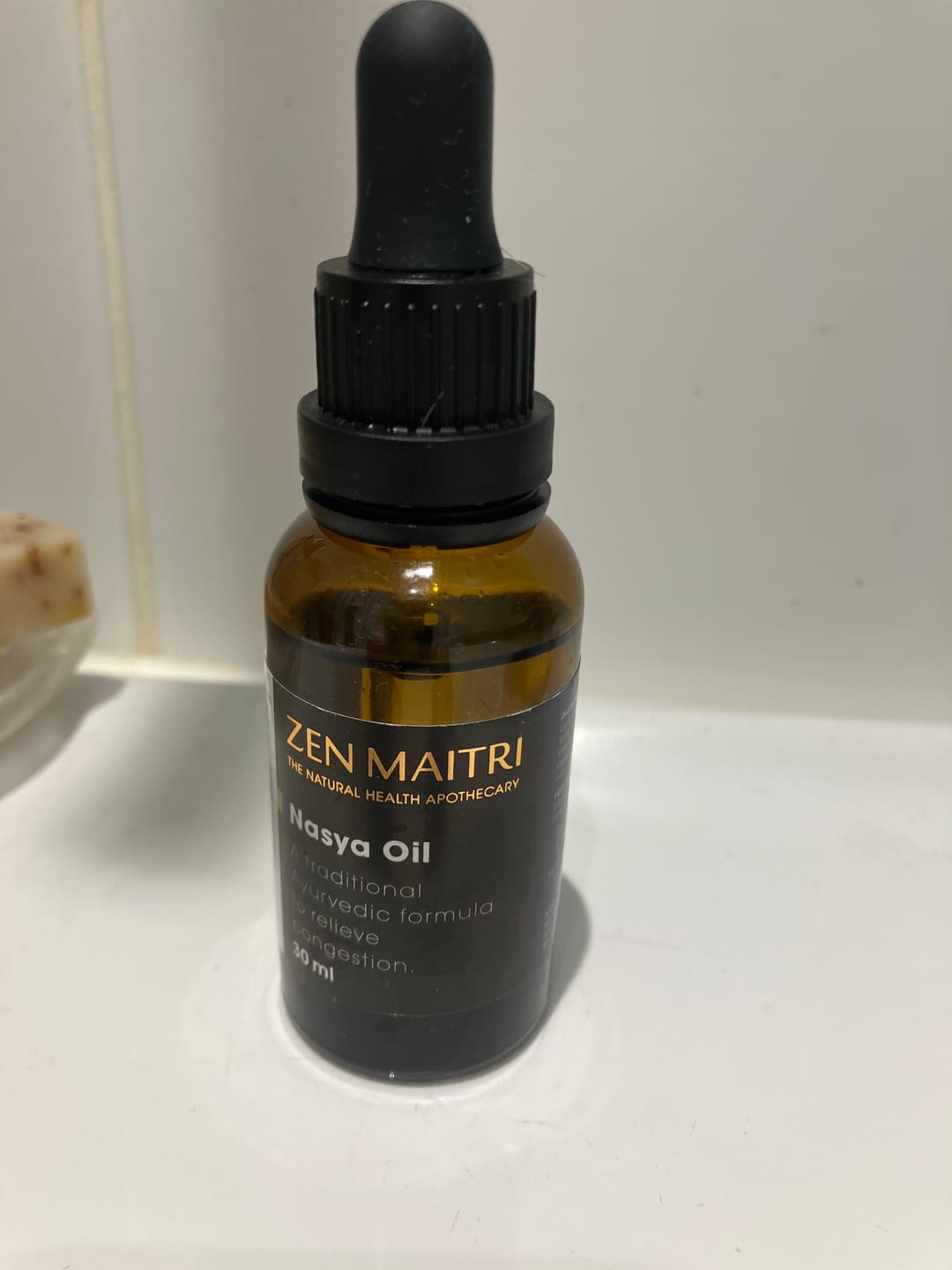 Customer photo review of Nasya Oil – Herbal Nasal & Sinus Comfort Support, 30ml