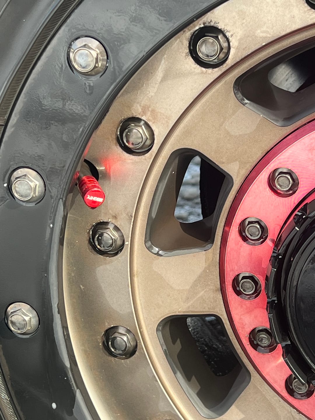 Customer photo review of 80Eighty® Red Valve Stem Caps