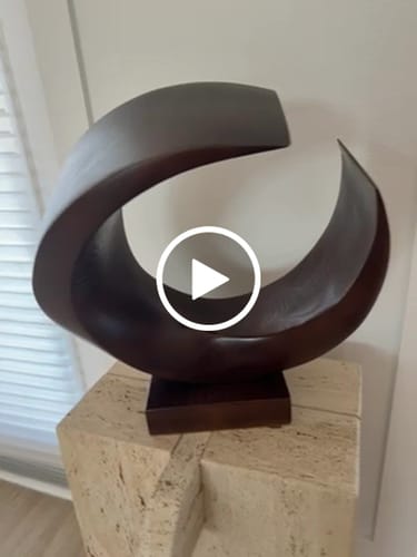 Customer video review of Abstract Wood Sculpture #WAB354