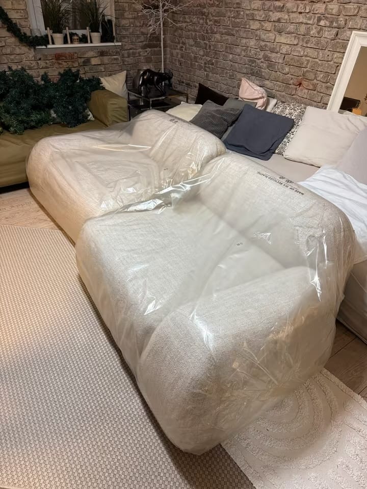 Customer photo review of Prag Üçlü Koltuk Açık Bej Bukle