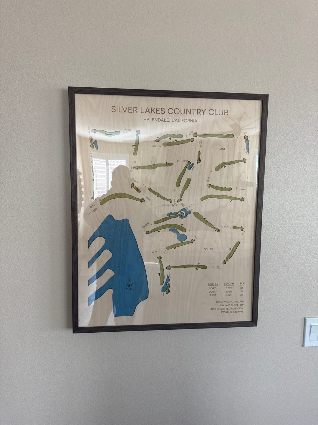 Customer photo review of Custom 3D Wood Golf Course Map