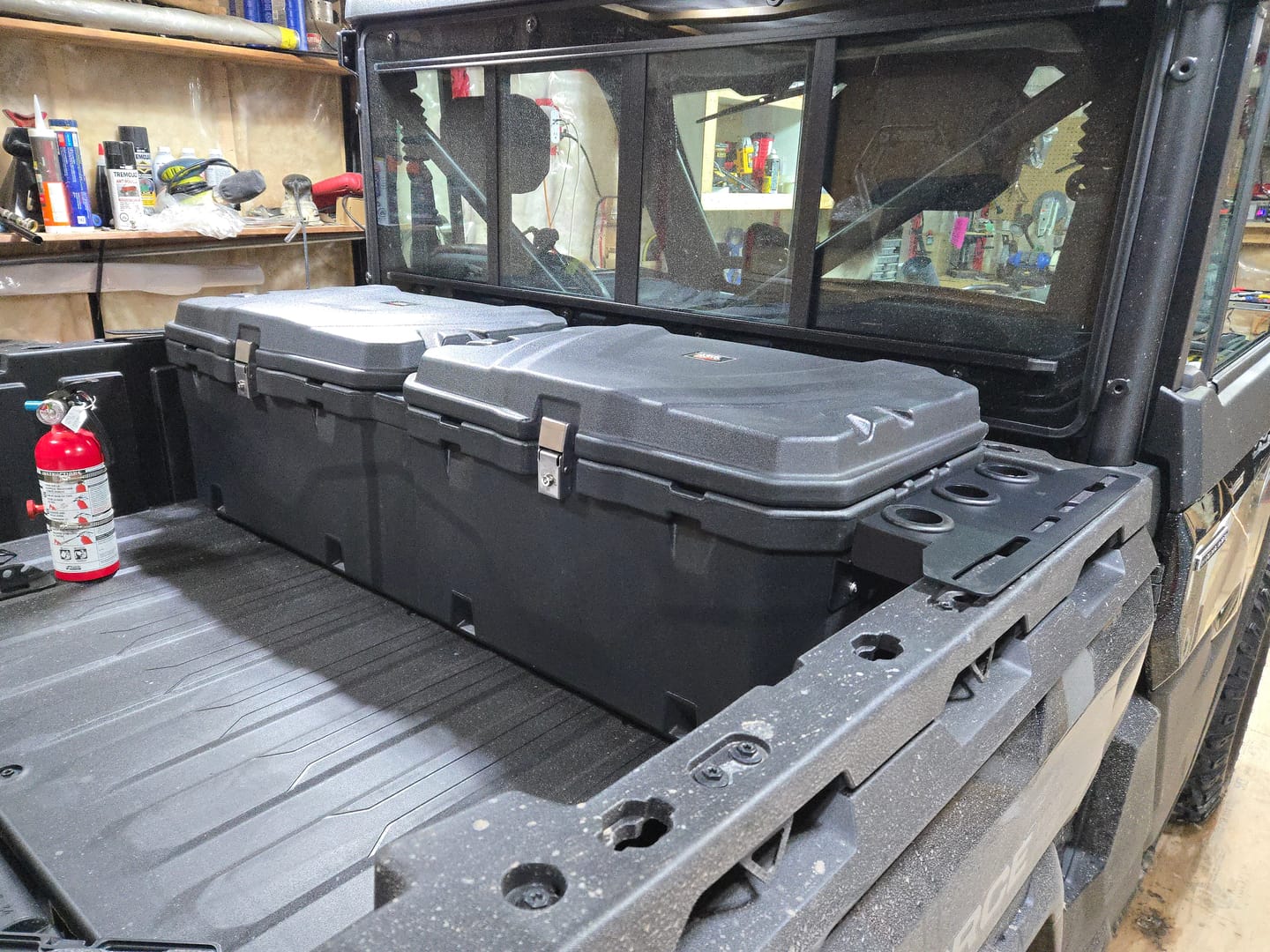 Customer photo review of 110L/29Gal UTV Bed Storage Box For CFMOTO Uforce 1000 | 1000XL