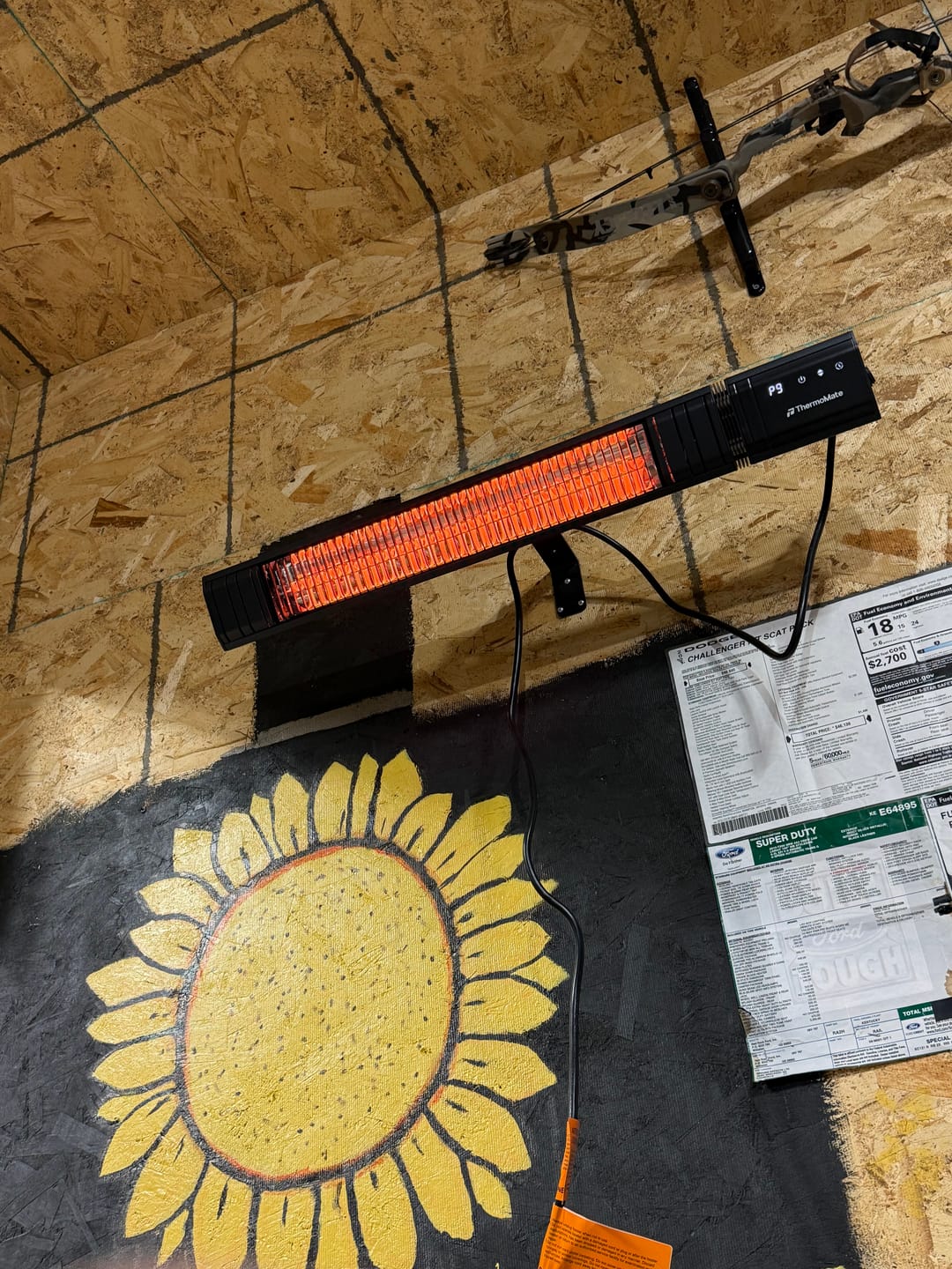Customer photo review of 1500W Outdoor Electric Infrared Patio Heater | IP65 Waterproof | 9 Heat Settings