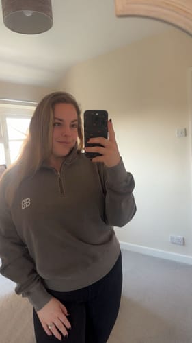 Customer photo review of 'Boho Cowgirl' Ladies Quarter Zip Sweater
