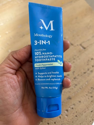 Customer photo review of 10% Nano-Hydroxyapatite Toothpaste