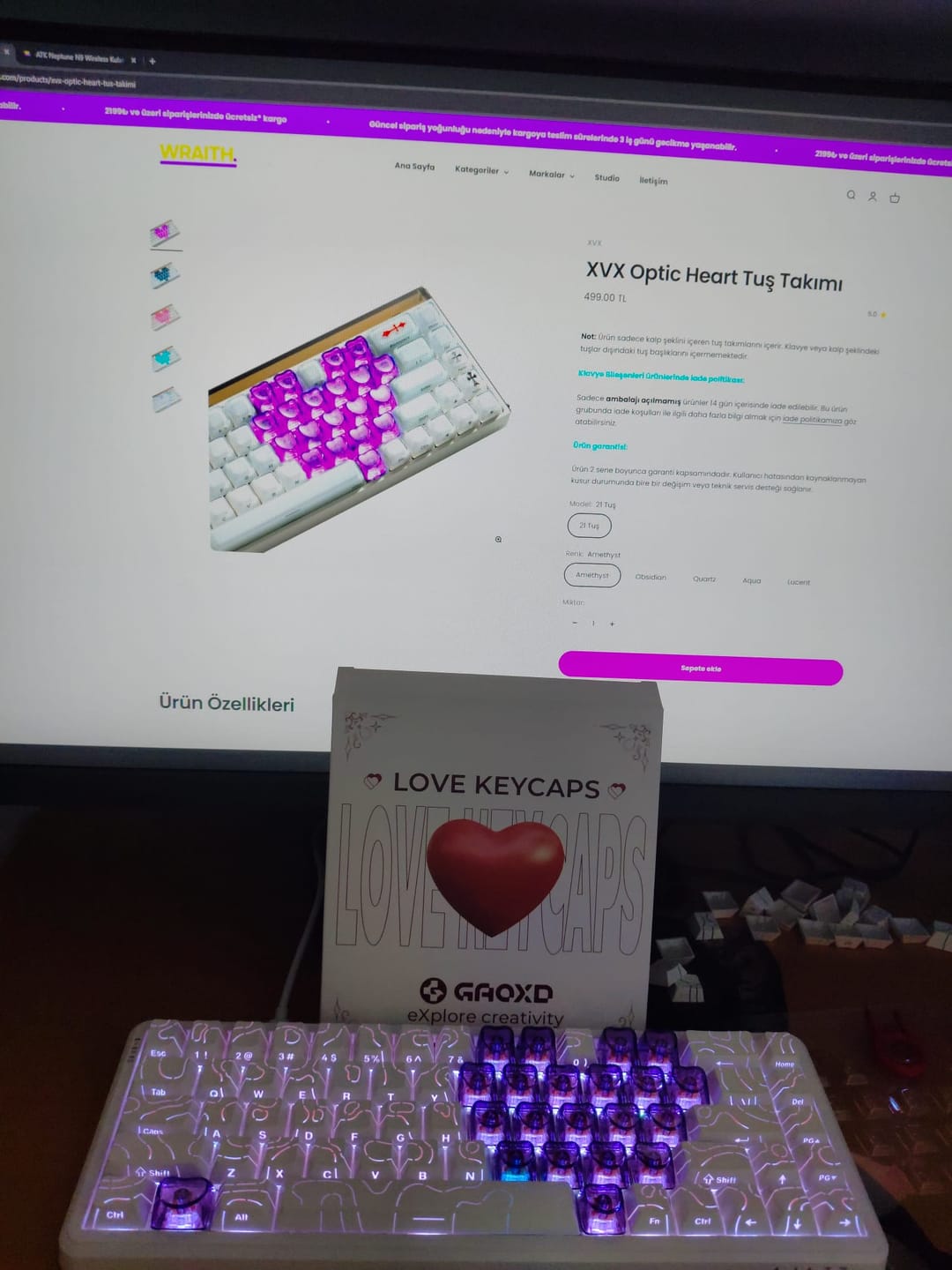 Customer photo review of XVX Optic Heart Tuş Takımı