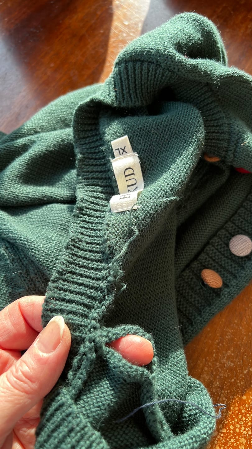 Customer photo review of Plus Size Women Autumn Artsy Colorful Button O-Neck Knit Sweater