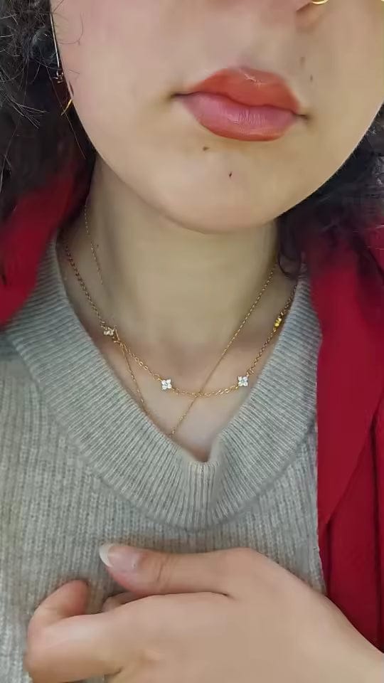 Customer photo review of Noémie Crystal Necklace