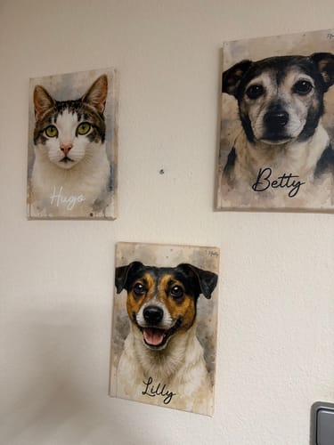 Customer photo review of Dein Haustier als Porträt - Individuelle Leinwand