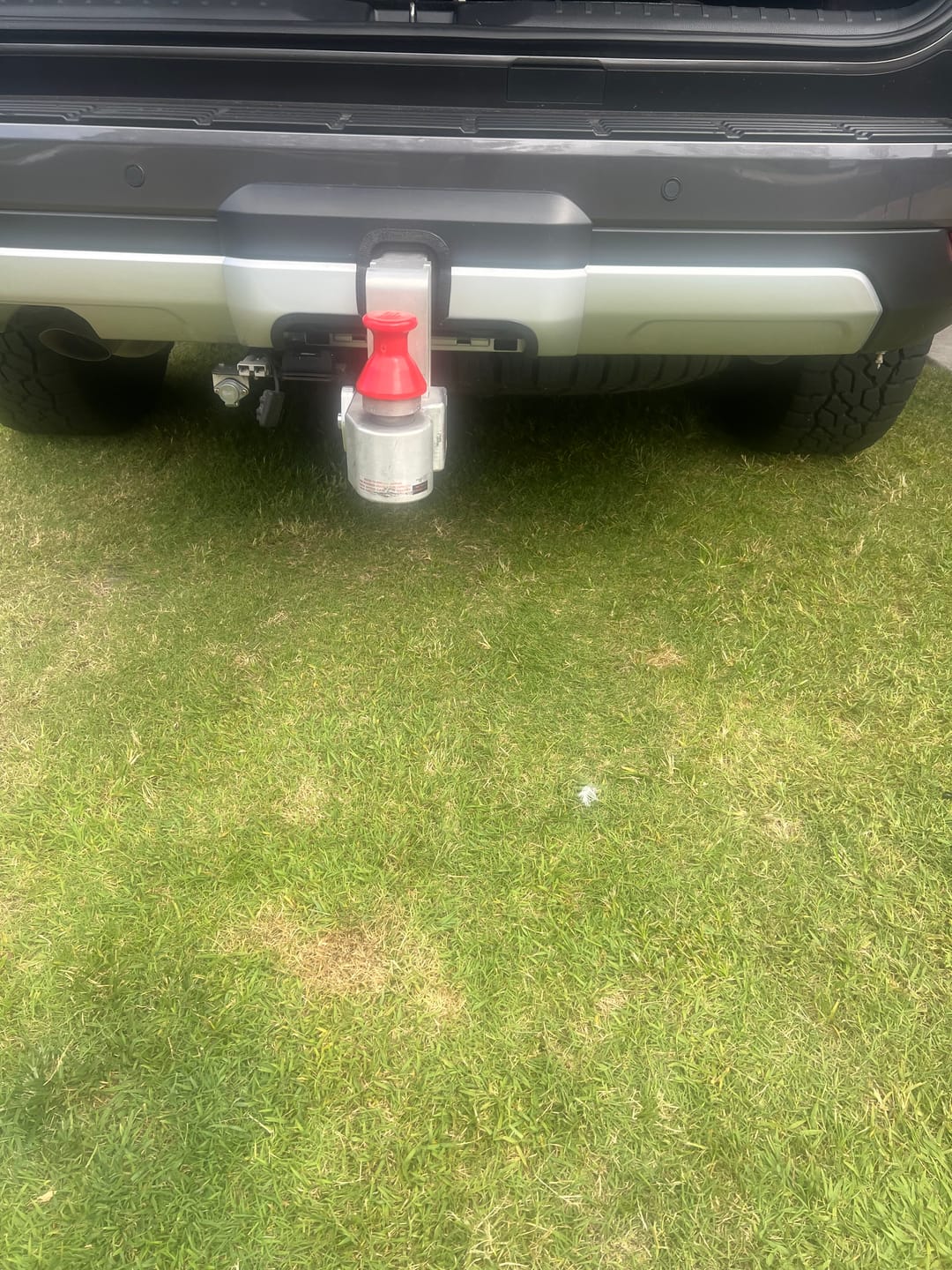 Customer photo review of Tow Bar Cover Cut Out Service for 300 Series LandCruisers