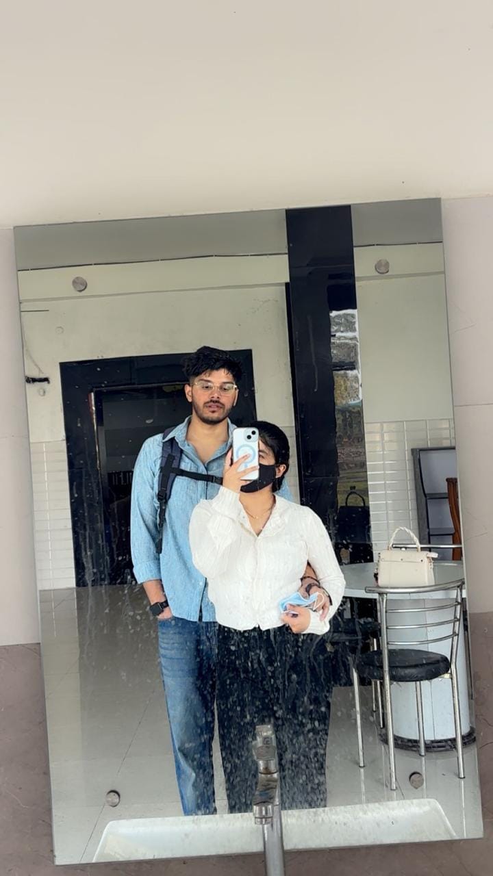 Customer photo review of Dark Blue Slub Textured Shirt