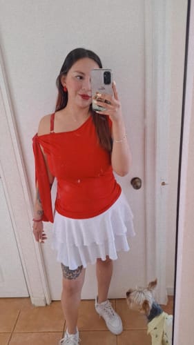 Customer photo review of TOP EMMA ROJO