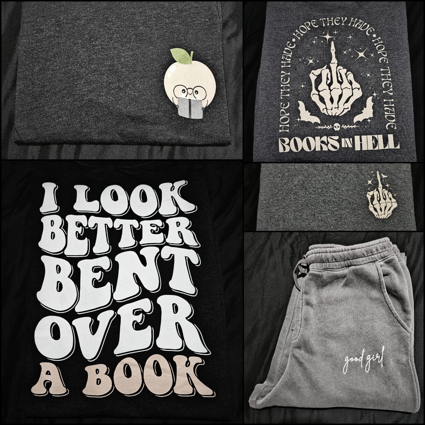 Customer photo review of hope they have books in hell sweatshirt