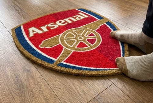 Customer photo review of Arsenal FC® Logo Rug