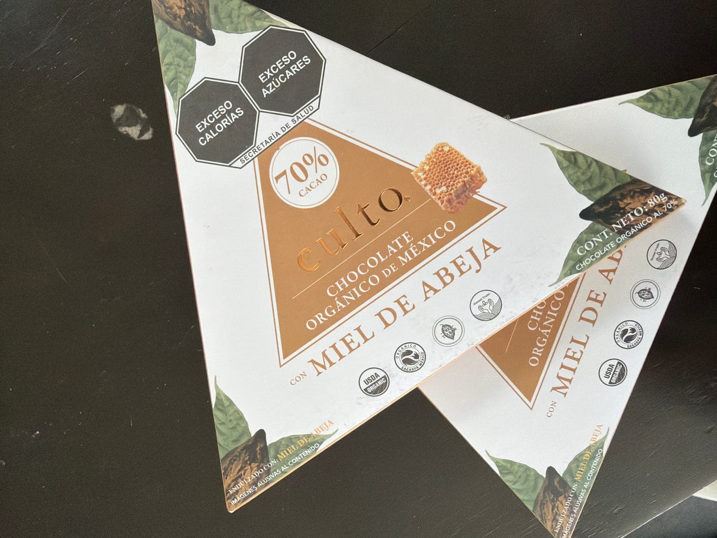 Customer photo review of Chocolate Orgánico Culto 70% 80gr con Miel de Abeja (T)