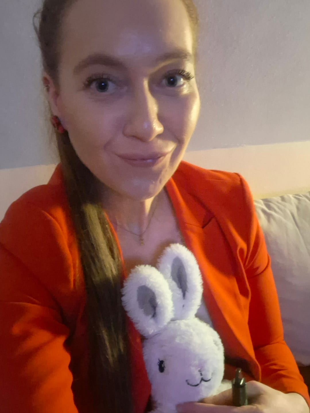 Customer photo review of Red Poppy Studs