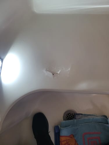 Customer photo review of Large Wall Damage - Tub and Shower Repair Kit