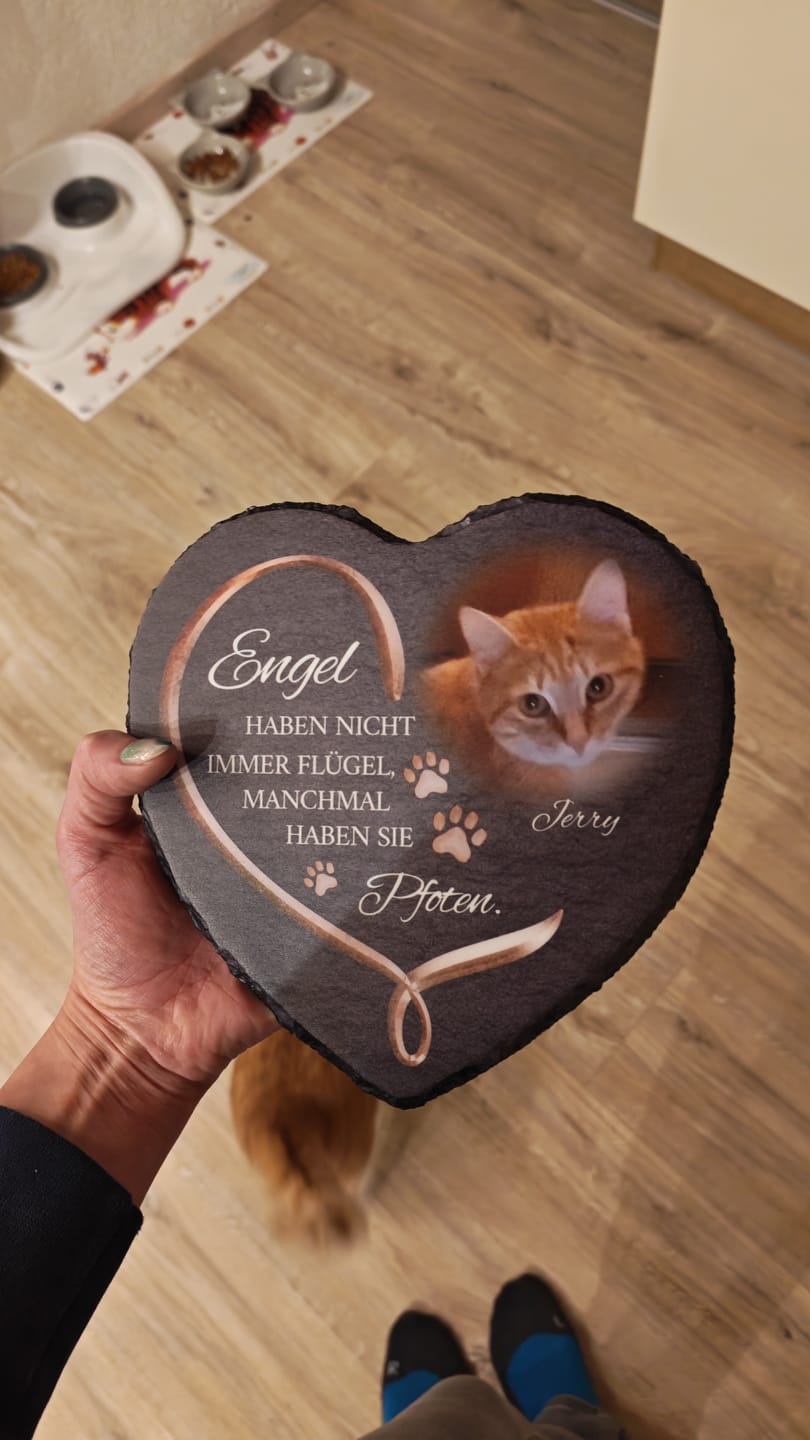Customer photo review of Engel haben Pfoten - Individuelles Schieferherz