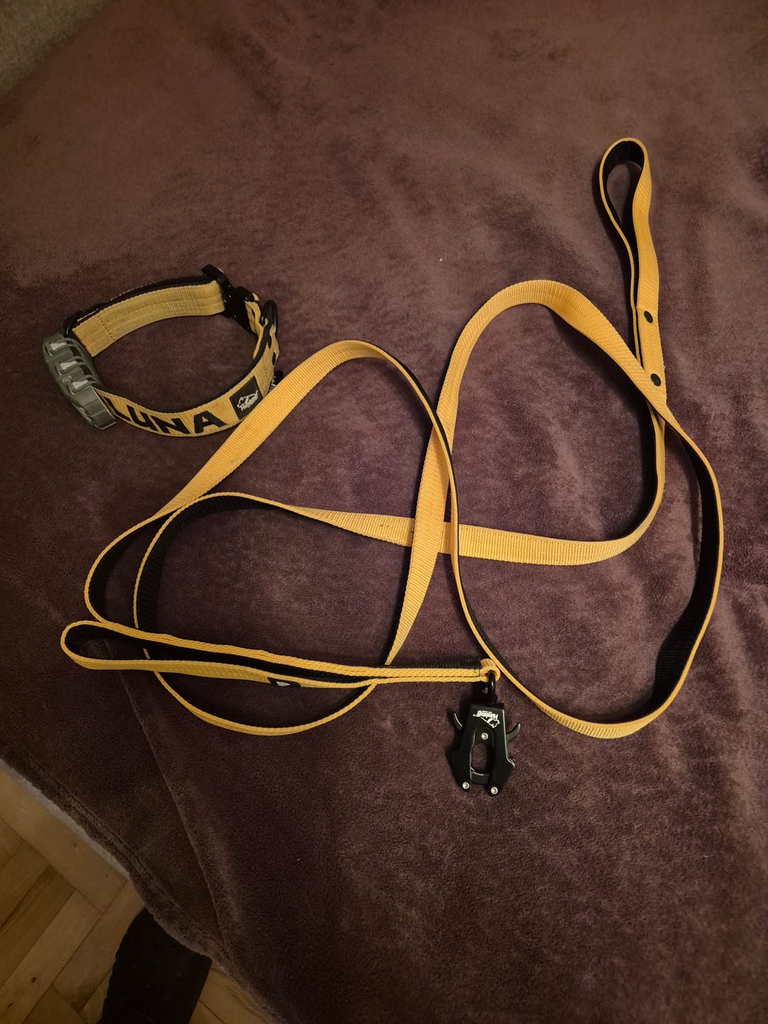 Customer photo review of Smycz z dodatkową rączką - Guard Leash Black Edition Żółta