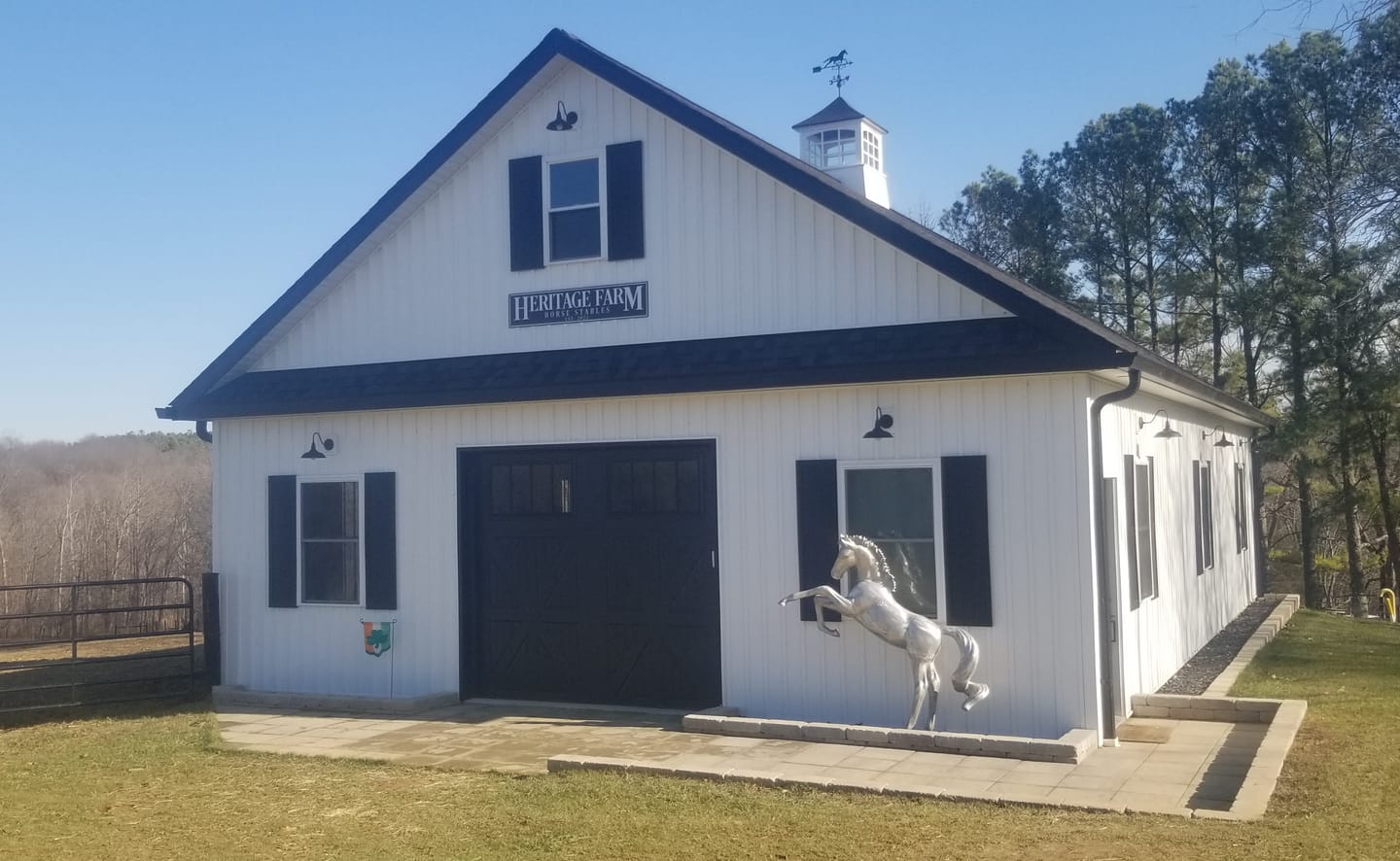 Customer photo review of Large Metal Barn Sign with Family Name