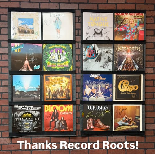 Customer photo review of 12" Vinyl Record Display Frame - LP Wall Storage